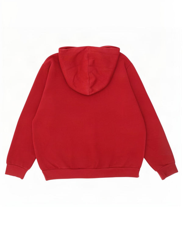 Женский джемпер с капюшоном Puma Oversized с рисунком UK 10, маленький бордовый хлопок