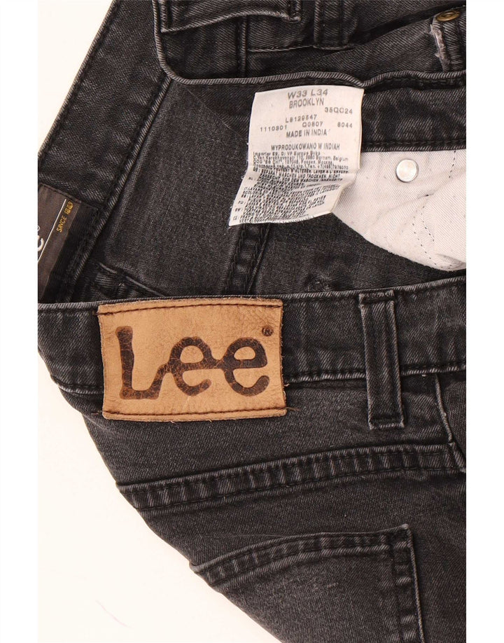 Мужские прямые джинсы Lee Brooklyn W33 L31, черный хлопок
