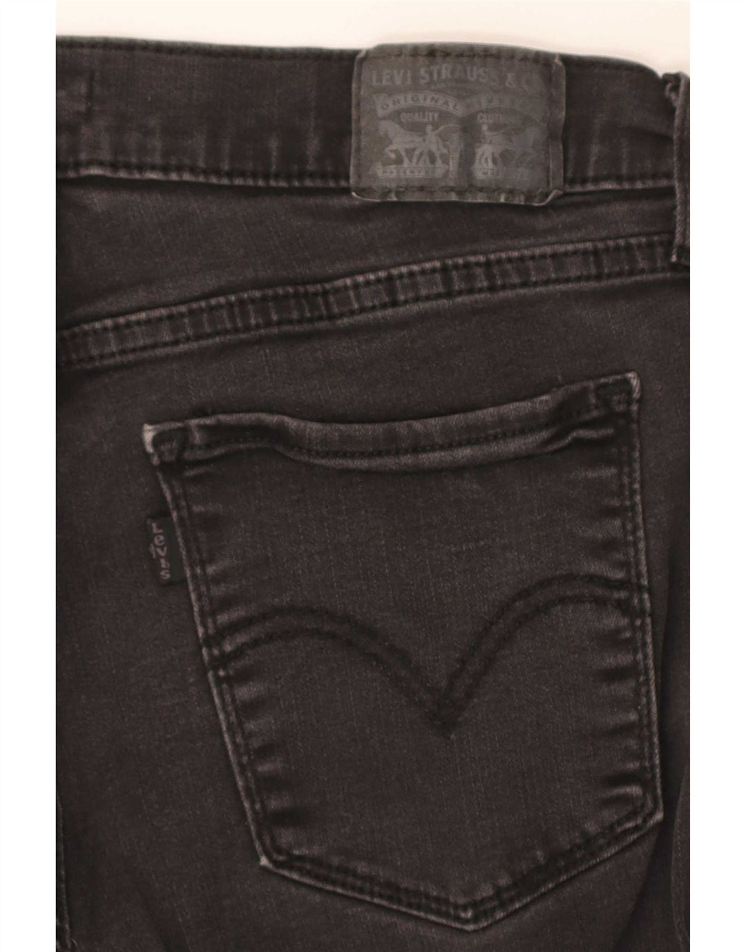 Женские джинсы Bootcut классического кроя Levi's США 12, большие W30 L29, черные