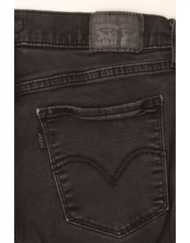 Женские джинсы Bootcut классического кроя Levi's США 12, большие W30 L29, черные