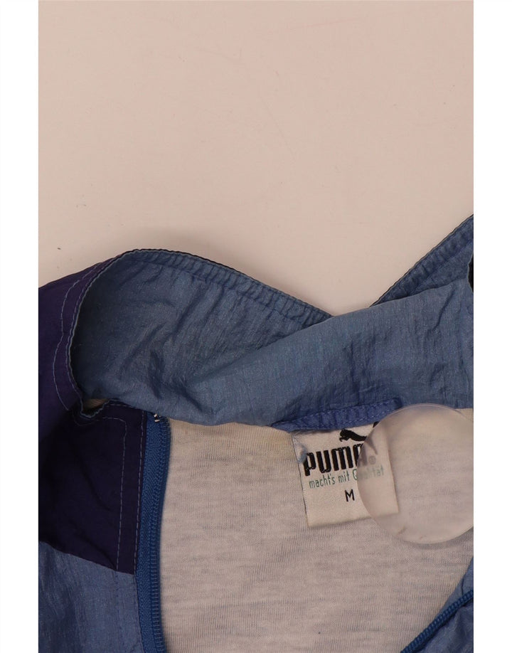 Мужской спортивный костюм PUMA, верхняя куртка, средний синий, полиамид с цветными блоками