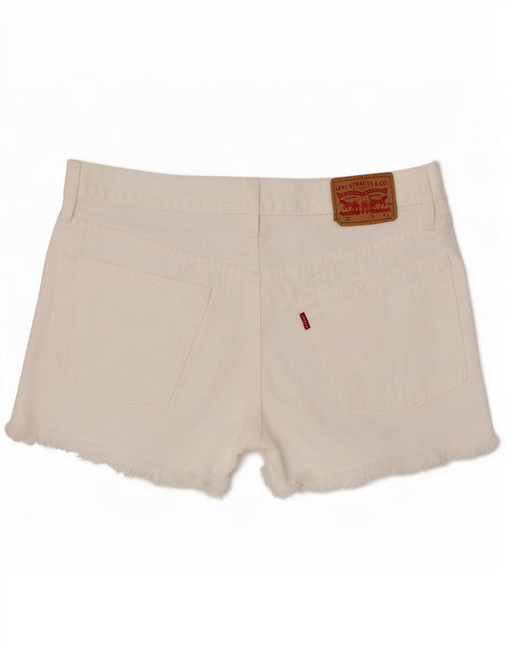 Женские джинсовые шорты Levi's 501 W28, средний белый хлопок, хлопок
