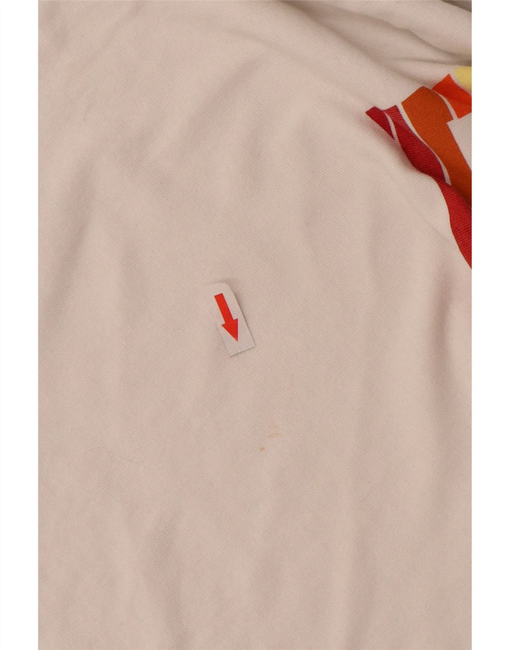 Женская футболка с рисунком LEVI'S Top UK 10, маленькая, белый хлопок