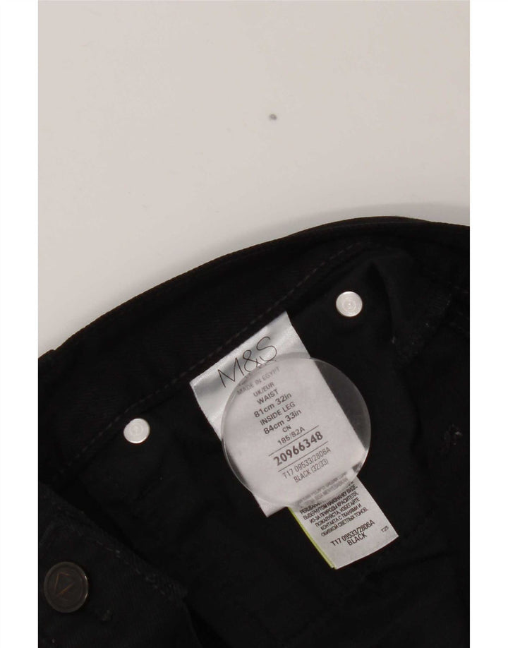 Мужские узкие джинсы Marks & Spencer Autograph W32 L33, черный хлопок