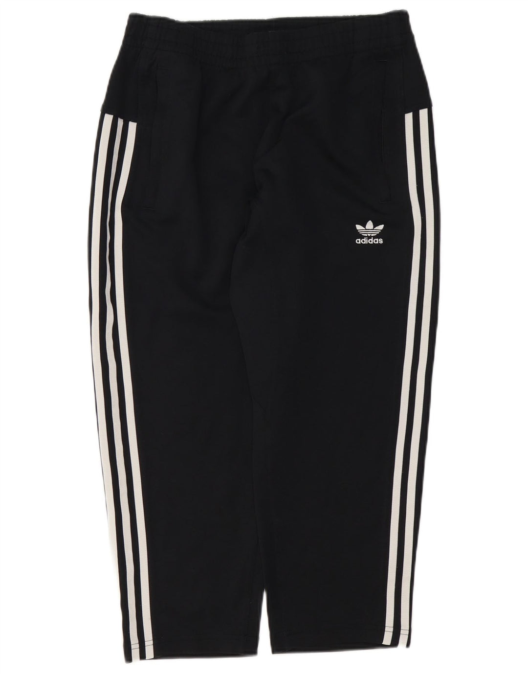 Мужские укороченные спортивные брюки Adidas, маленький черный полиэстер