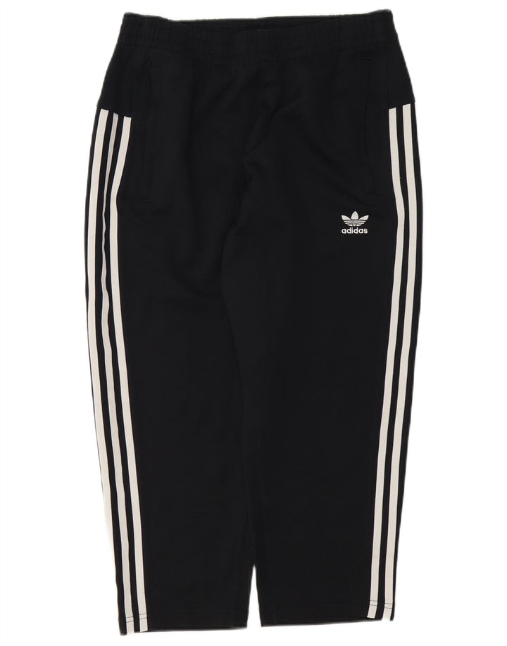 Мужские укороченные спортивные брюки Adidas, маленький черный полиэстер