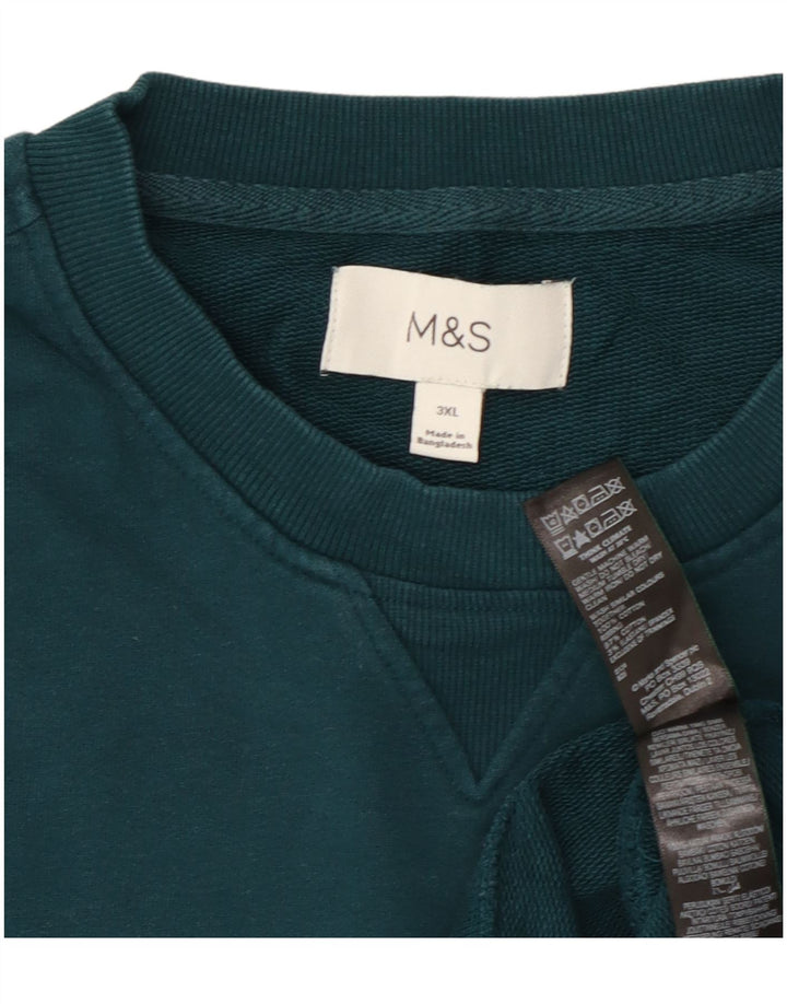 Мужской свитер Marks & Spencer 3XL, зеленый хлопок