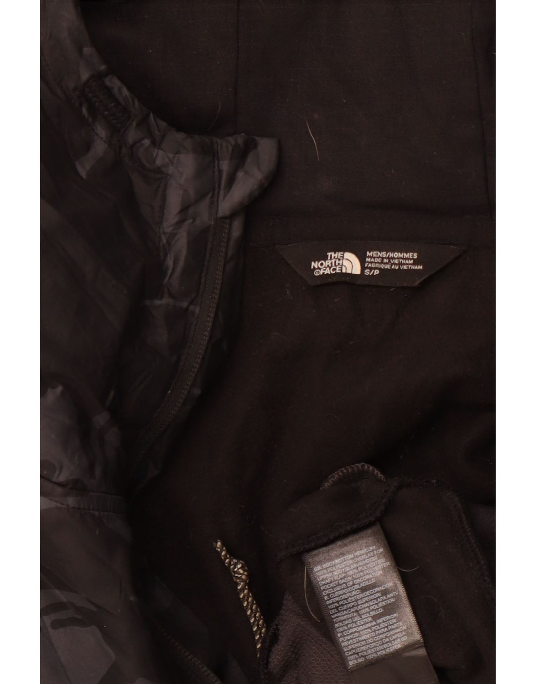 Мужской свитер с капюшоном на молнии с графическим рисунком THE NORTH FACE, маленький черный спортивный цвет