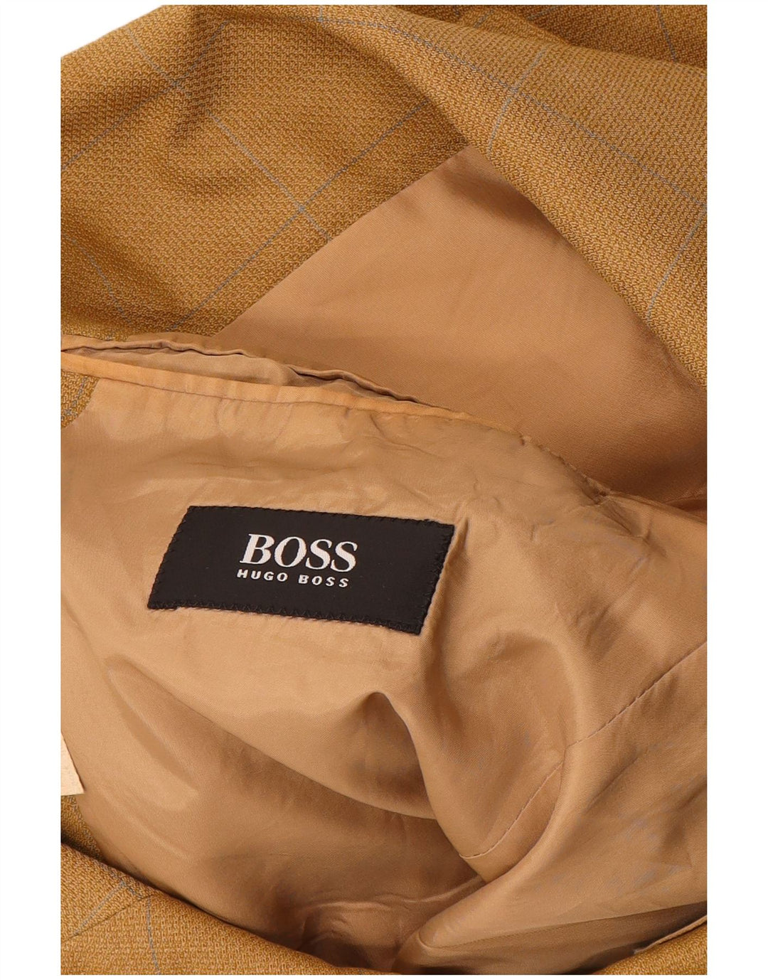 Мужской пиджак с 3 пуговицами HUGO BOSS IT 52 XL, желтая клетка, новая шерсть