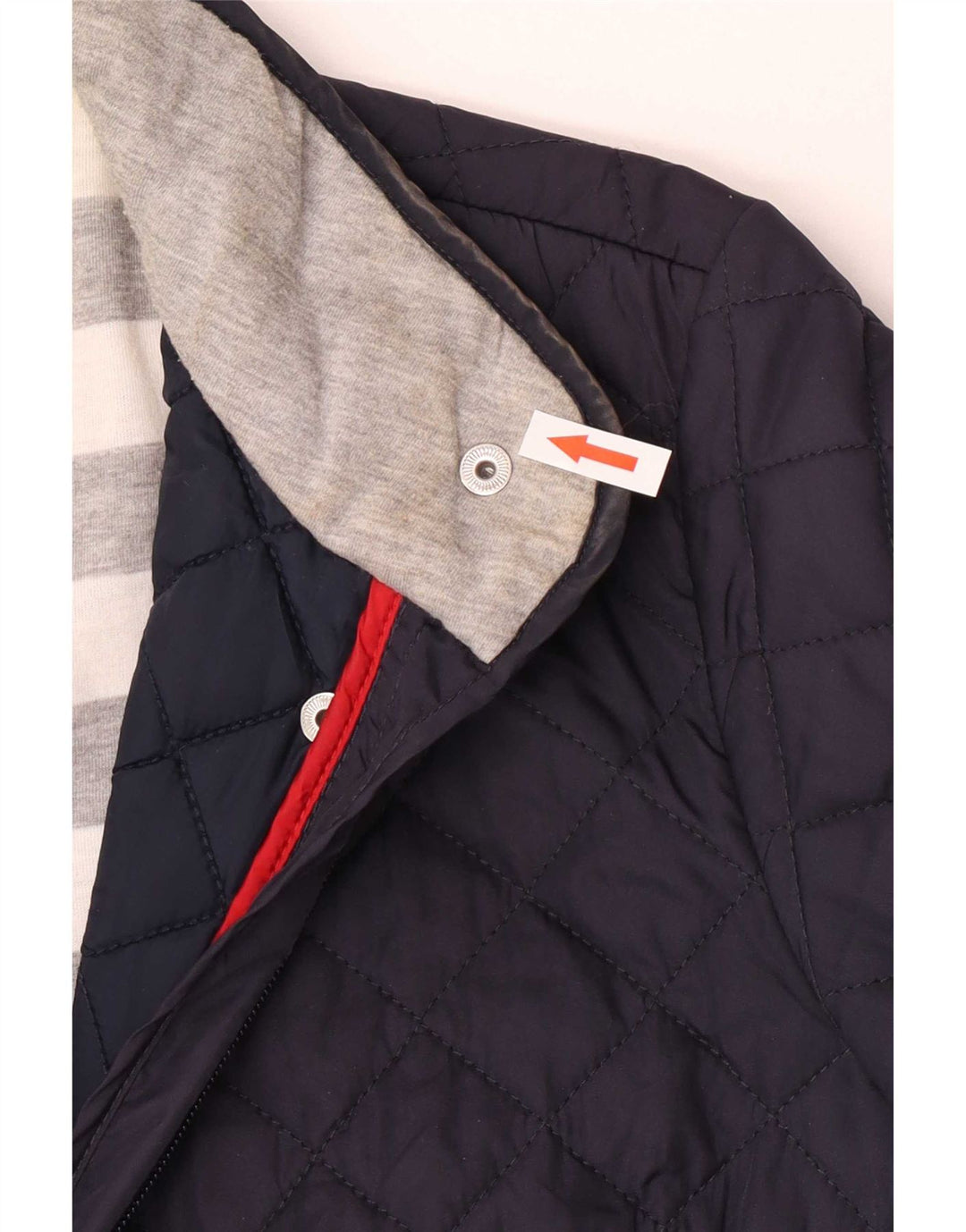 Женская стеганая куртка Tommy Hilfiger UK 10, маленький размер, темно-синий, полиэстер