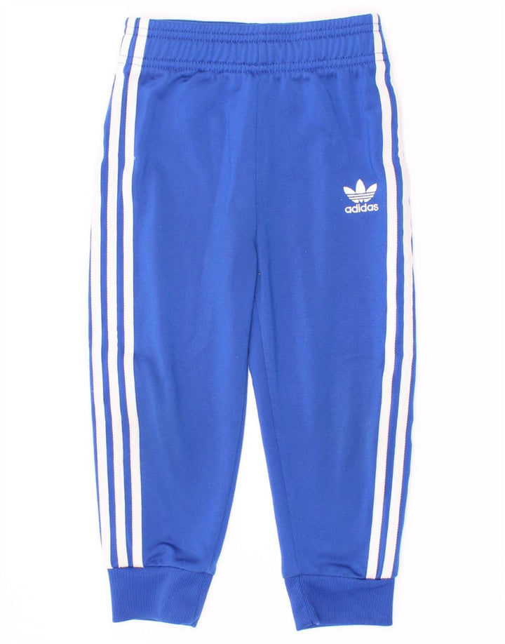 Спортивный костюм Adidas для мальчиков, брюки для бега, 2–3 года, синий полиэстер