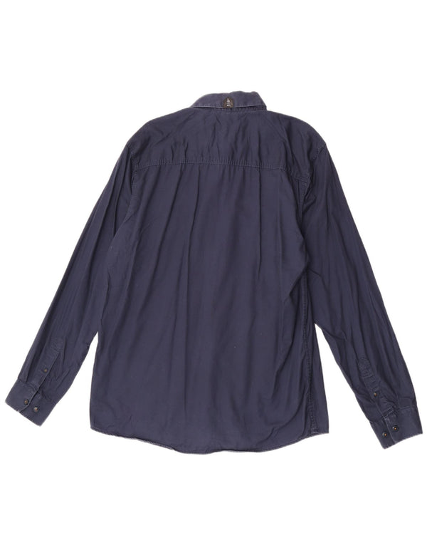 Мужская рубашка Jack & Jones XL, темно-синяя, хлопок