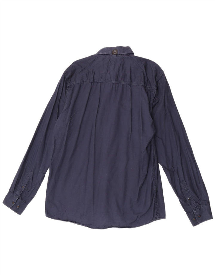 Мужская рубашка Jack & Jones XL, темно-синяя, хлопок