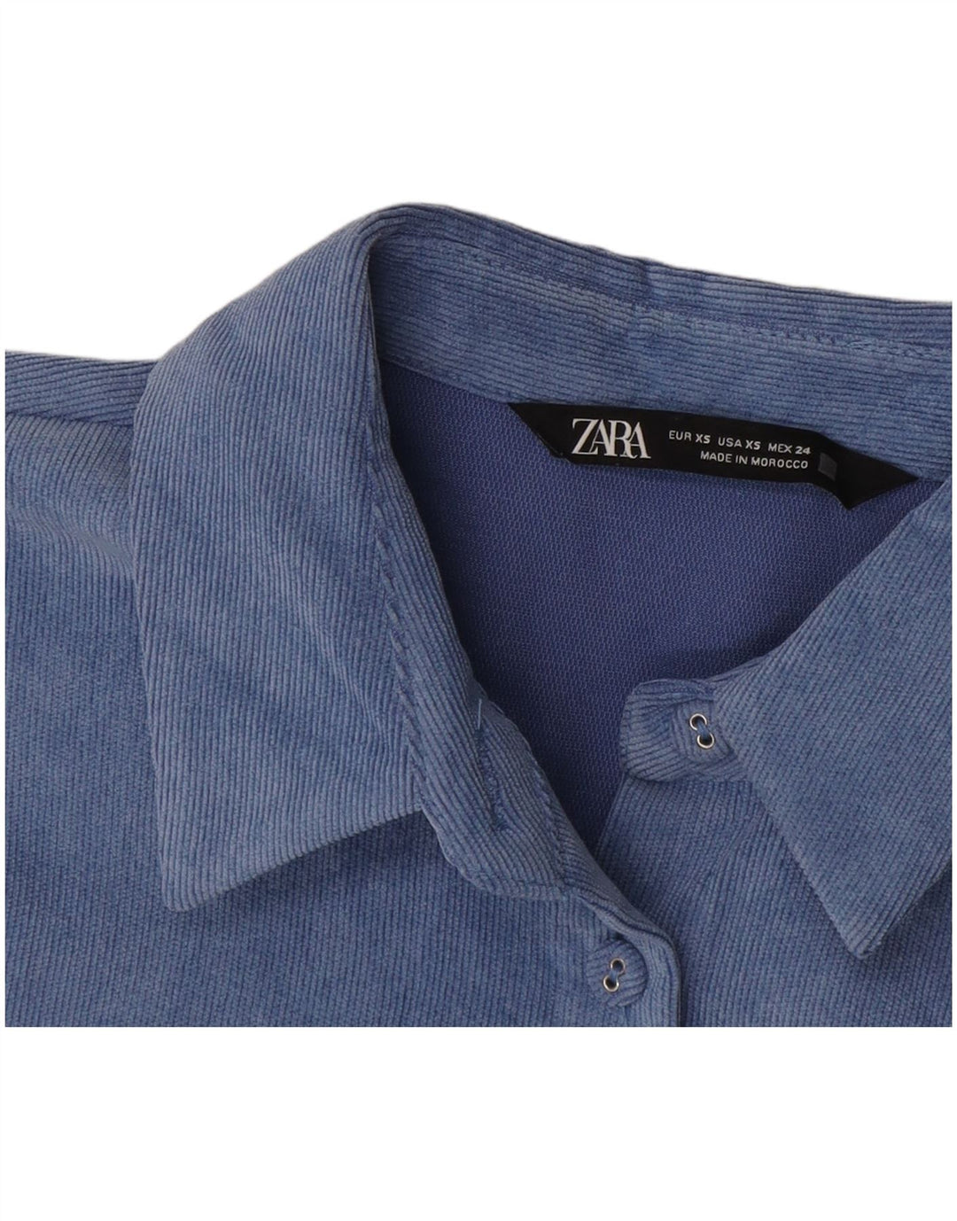 Мужская рубашка оверсайз Zara UK 6 XS синяя