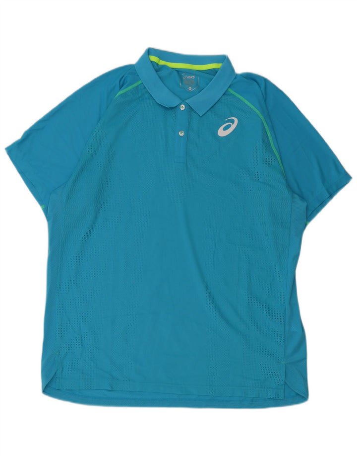 Мужская рубашка-поло Asics XL, синяя, полиэстер