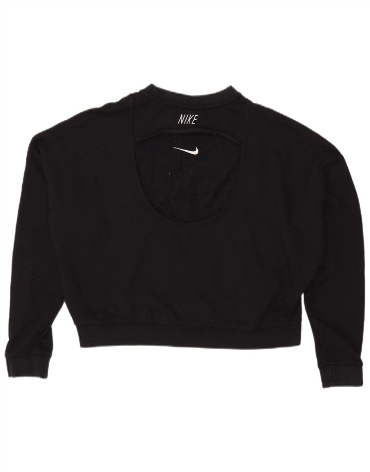 Женский укороченный свитшот оверсайз Nike UK 18 XL, черный полиэстер