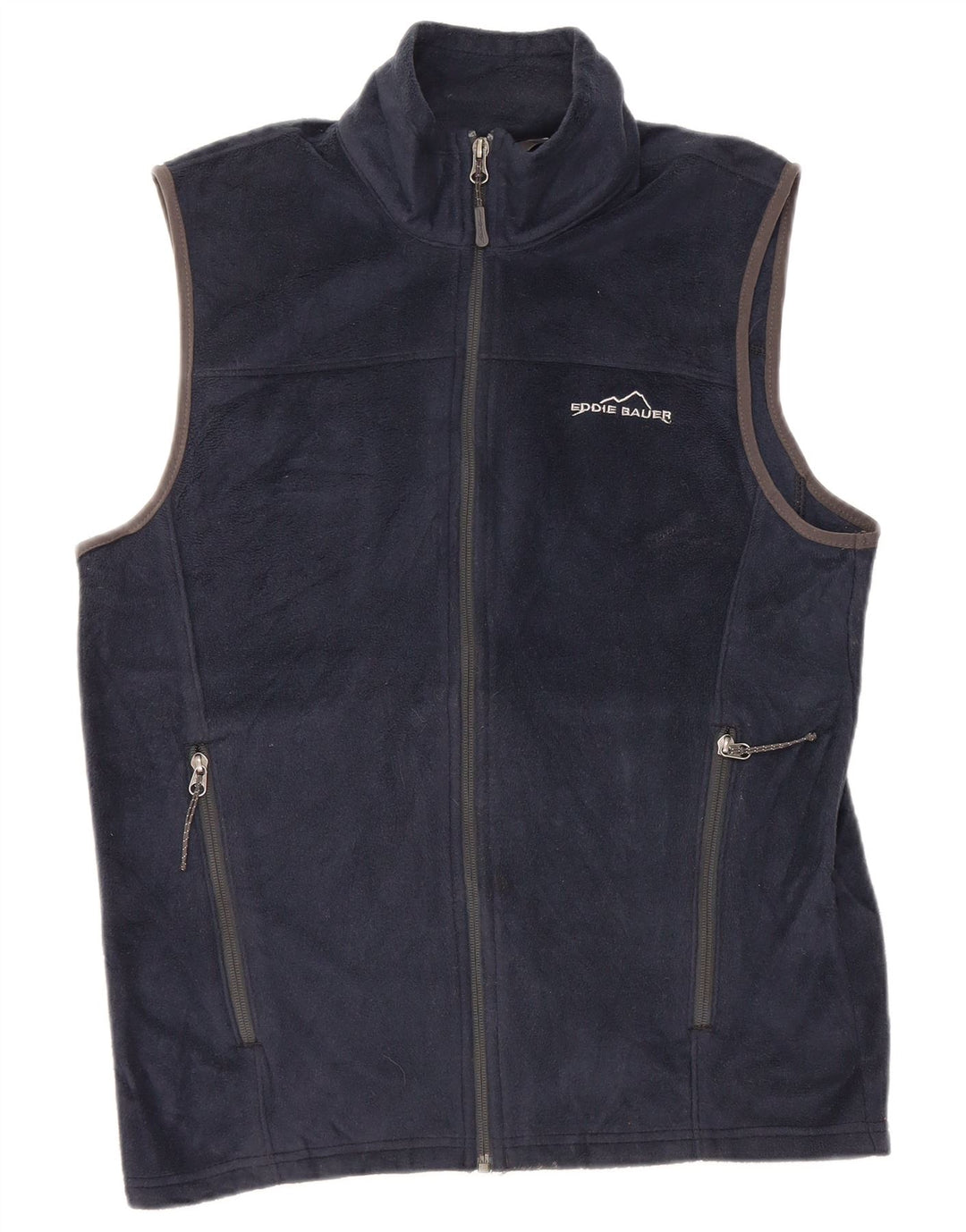 Мужской флисовый жилет EDDIE BAUER UK 36, маленький размер, темно-синий, полиэстер