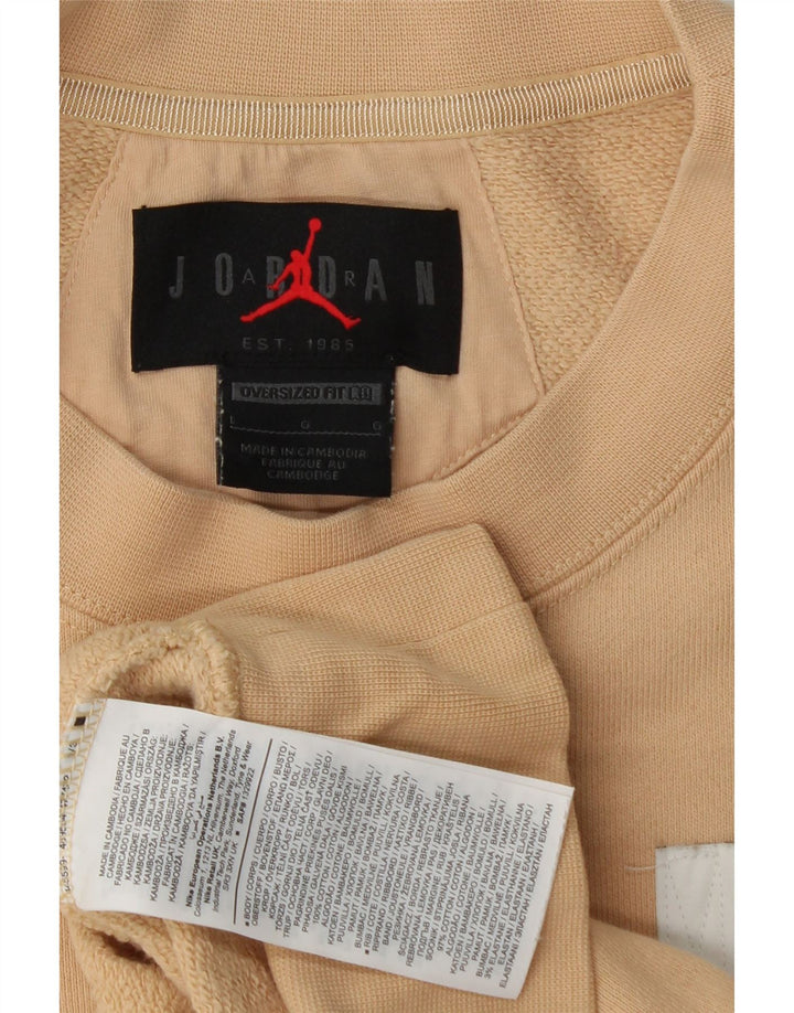Мужской свитшот JORDAN Oversized, большой хлопковый бежевый джемпер