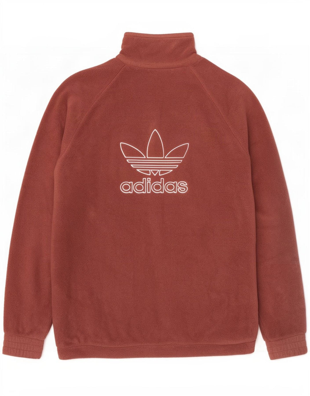 Мужской флисовый джемпер Adidas с рисунком на молнии, маленький коричневый, полиэстер