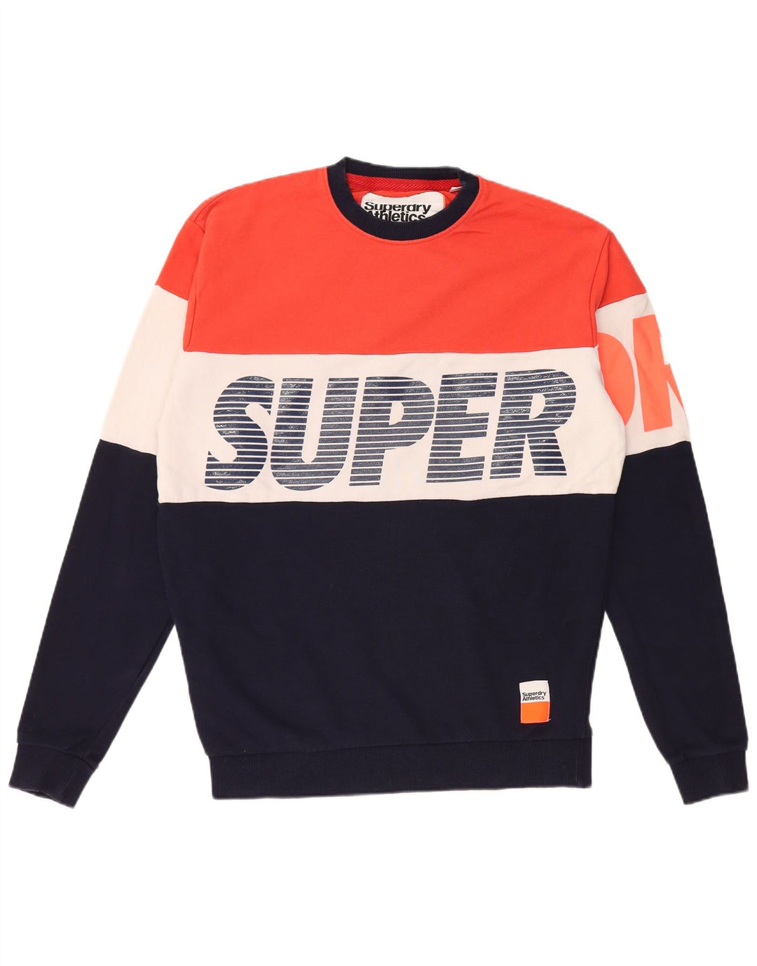 SUPERDRY Мужской свитшот свободного кроя, маленький разноцветный джемпер с цветными блоками