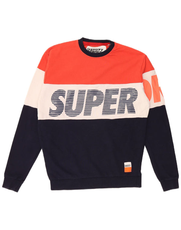 SUPERDRY Мужской свитшот свободного кроя, маленький разноцветный джемпер с цветными блоками