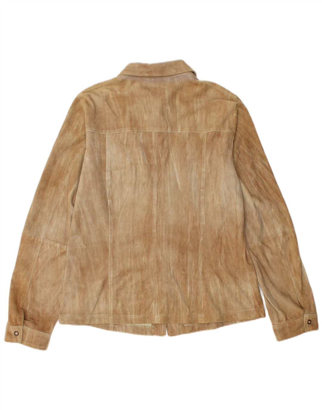 Женская замшевая рубашка Marella UK 16, большая коричневая кожа