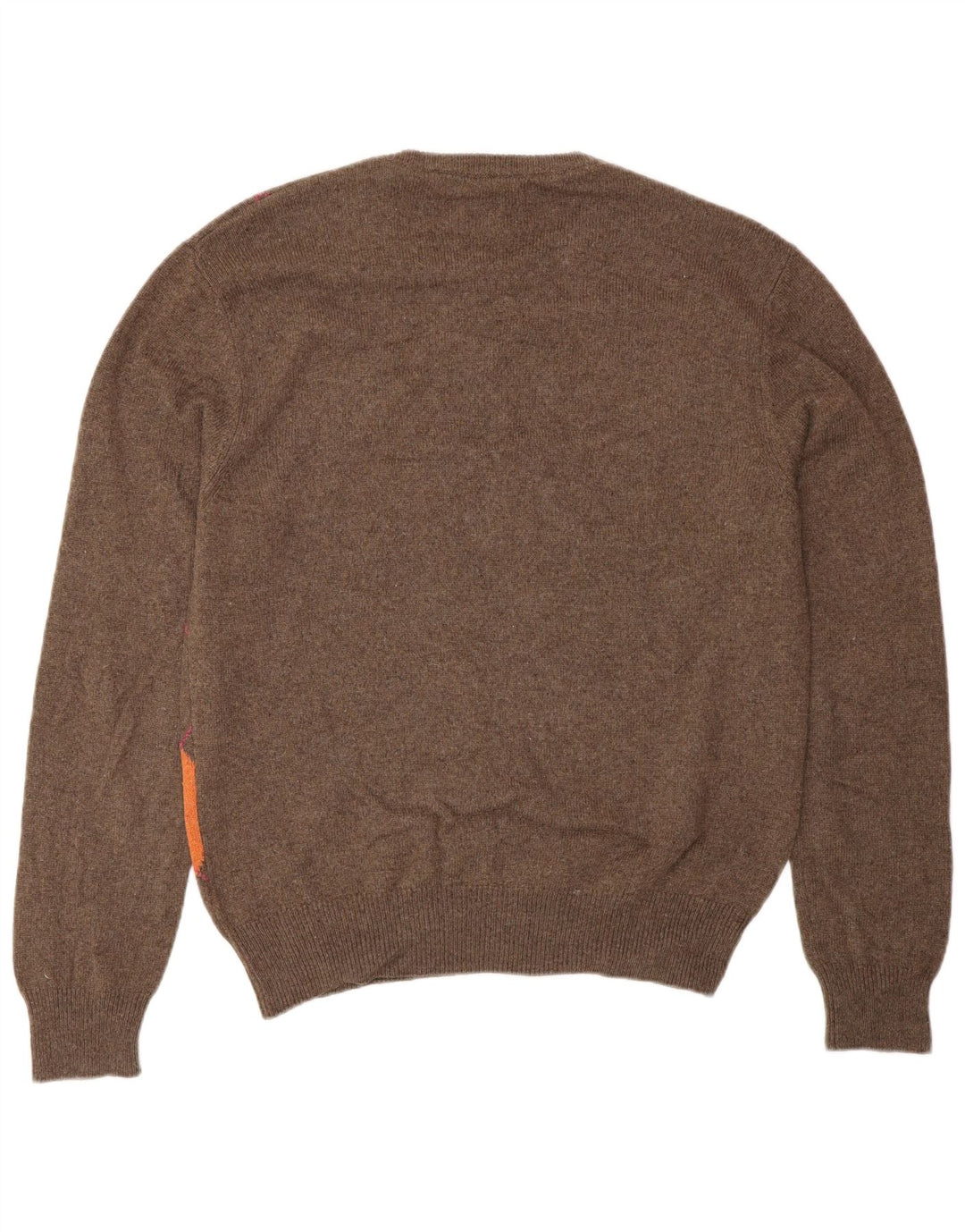 Мужской джемпер с круглым вырезом VINTAGE IT 48, маленький коричневый аргайл/бриллиант