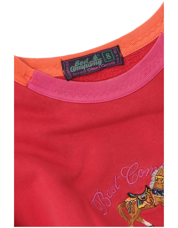 Женский джемпер оверсайз с рисунком BEST COMPANY UK 8, маленький красный