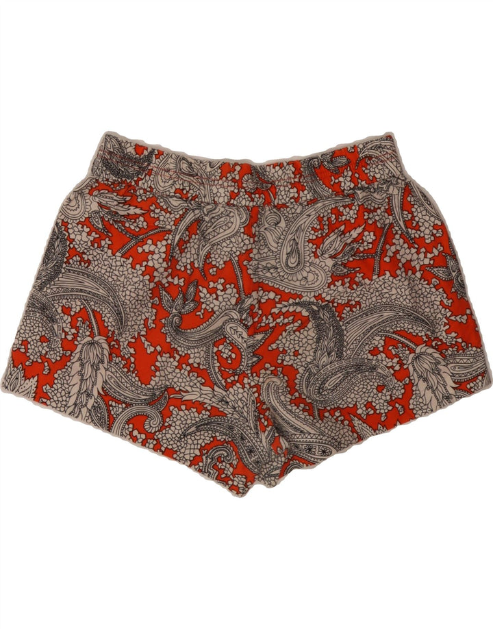 J. CREW Womens Shorts US 4 Small W27 Red Paisley Linen Vintage J. Crew and Second-Hand J. Crew from Messina Hembry 