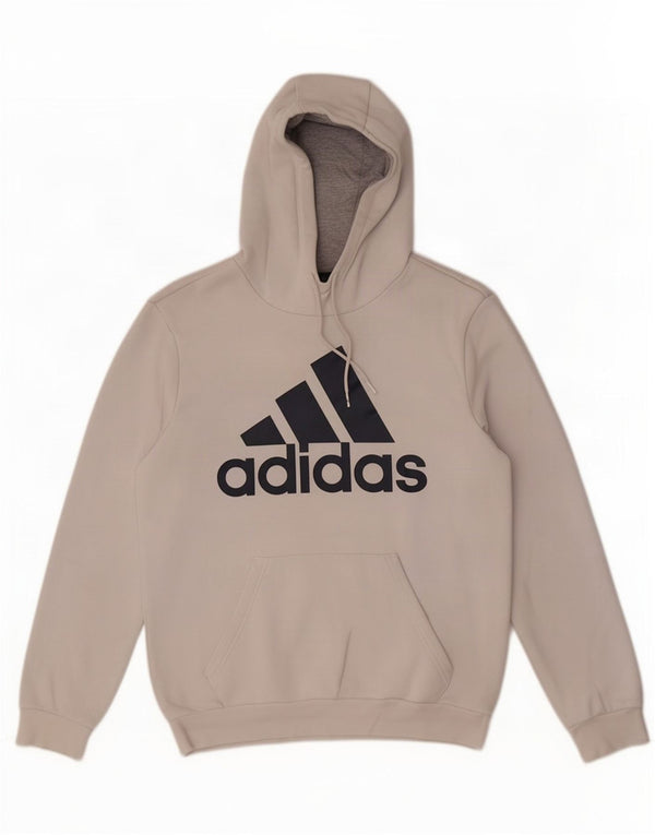 Мужской джемпер с капюшоном Adidas с рисунком UK 38/40, средний белый хлопок