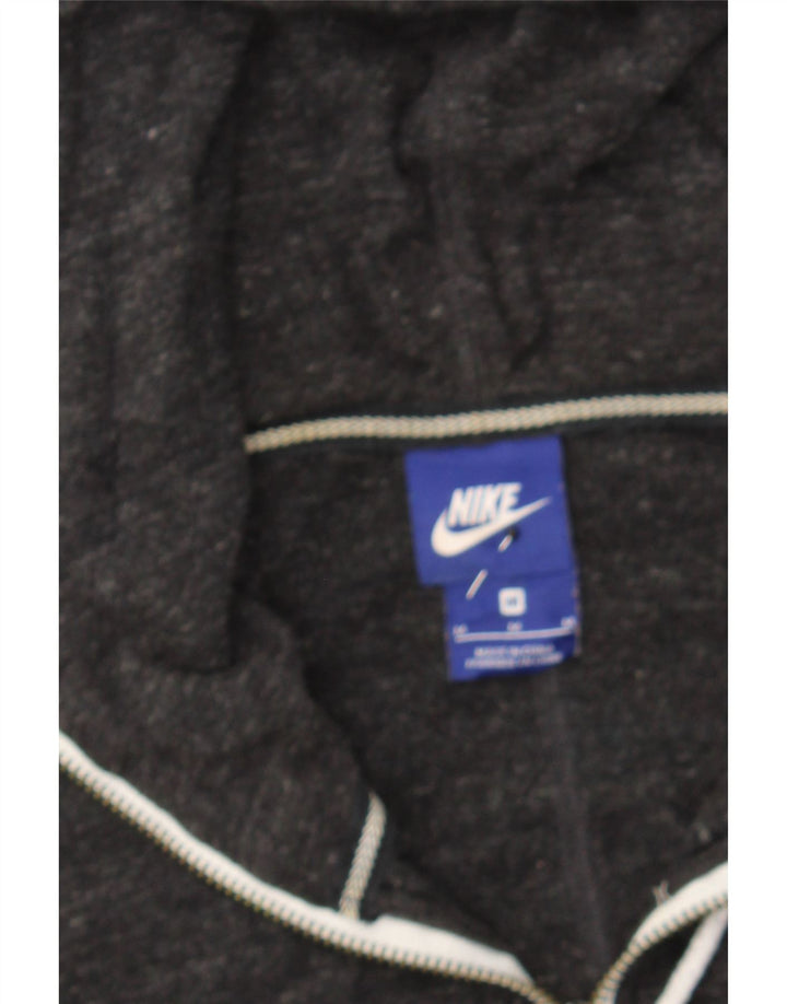 NIKE Womens Zip Hoodie Sweater UK 14 Medium Grey Flecked Polyester Vintage Nike and Second-Hand Nike from Messina Hembry 
