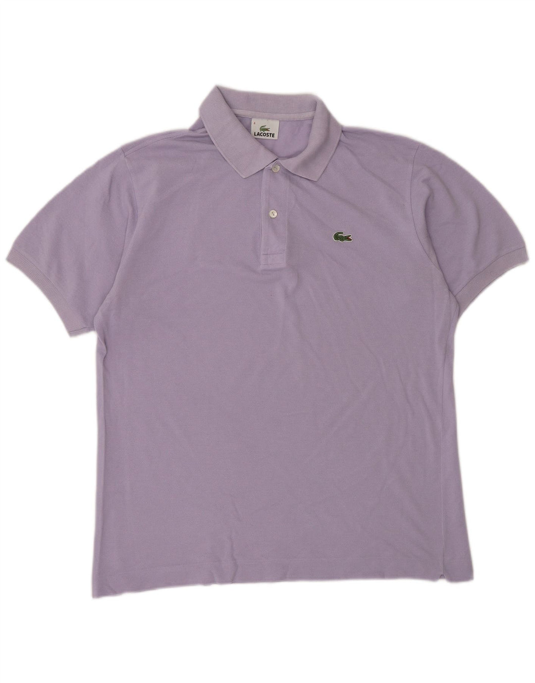 Мужская рубашка-поло Lacoste, размер 4, средний фиолетовый хлопок