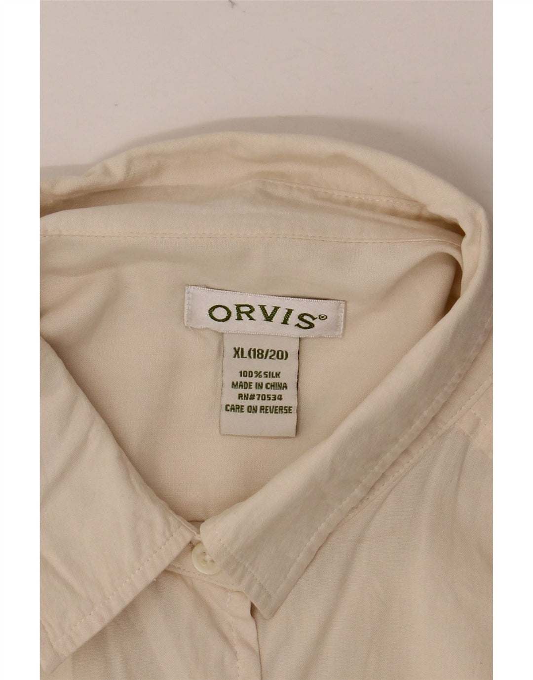 Женская рубашка оверсайз ORVIS UK 18/20 XL Off White Silk
