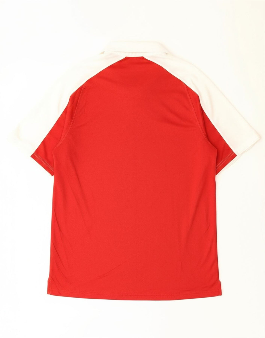 ADIDAS Mens Polo Shirt Medium Red Colourblock Polyester