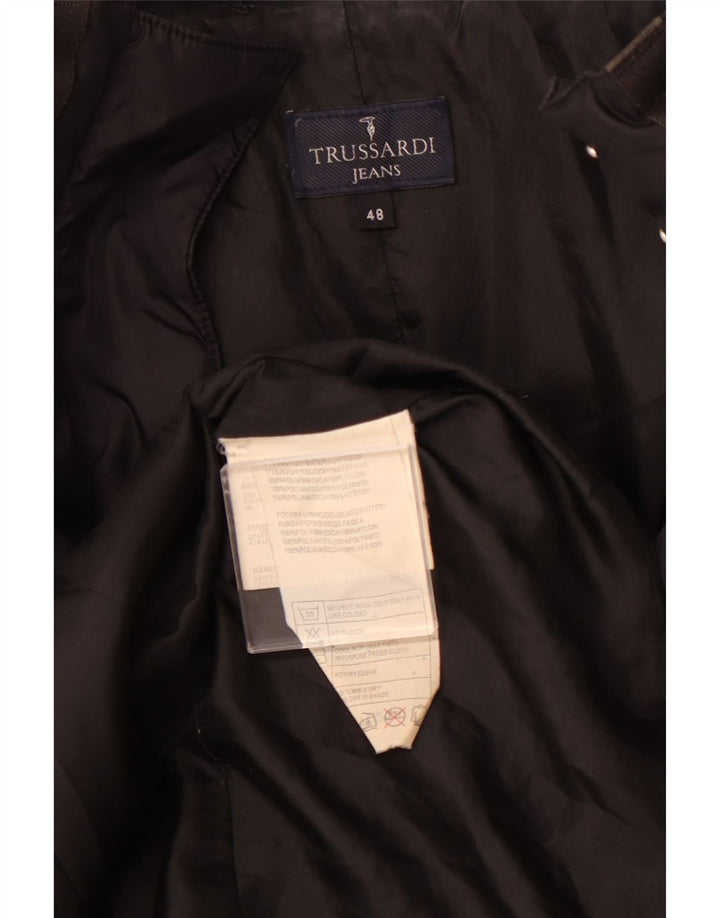 TRUSSARDI JEANS Женское пуховое пальто IT 48 XL Черный Полиамид