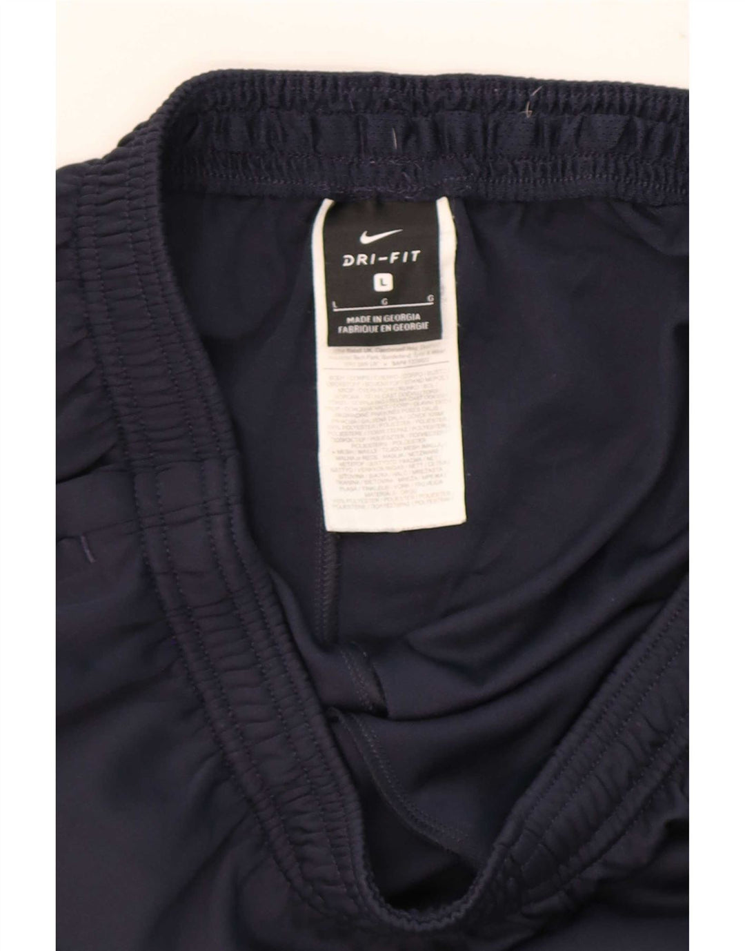 Мужские спортивные брюки Nike Dri Fit, большие темно-синие, полиэстер с цветными блоками
