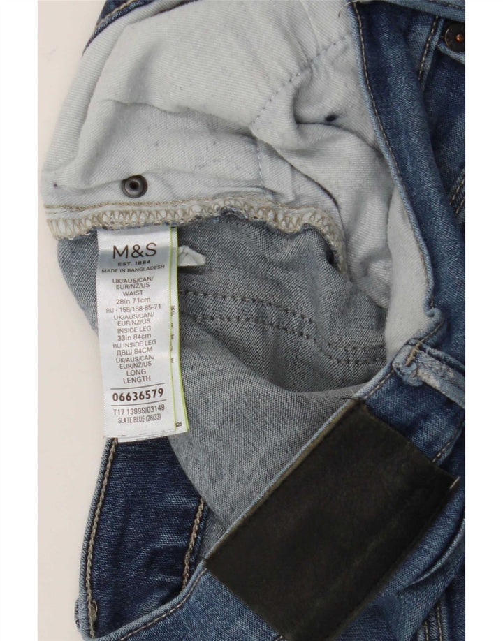 Мужские потертые узкие джинсы Marks & Spencer W28 L33 синие, хлопок
