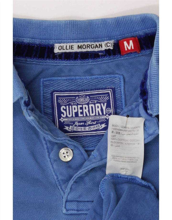 Мужская рубашка-поло Superdry среднего синего цвета