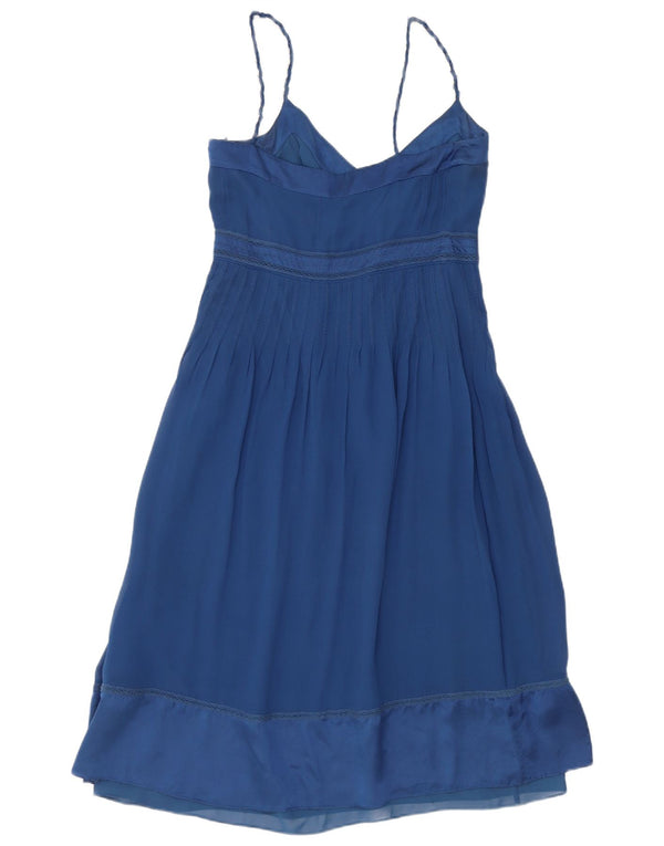 Женский сарафан Karen Millen UK 10, маленький, темно-синий, шелковый