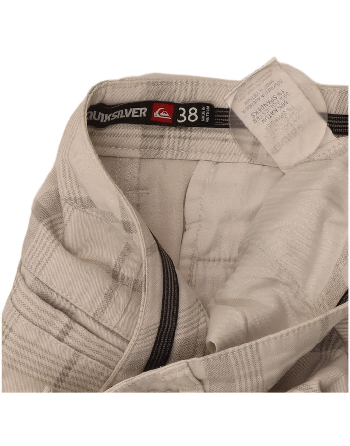 Мужские шорты чинос QUIKSILVER W38 XL, хлопок в белую клетку