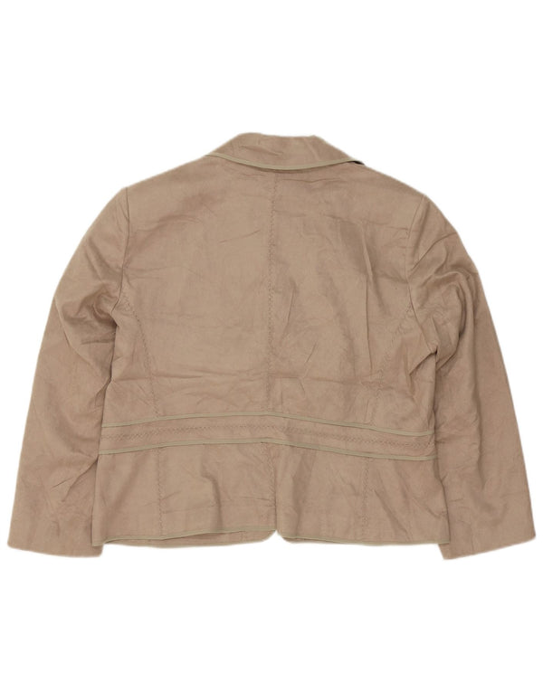 Женский пиджак Marks & Spencer UK 18 XL Бежевый полиэстер