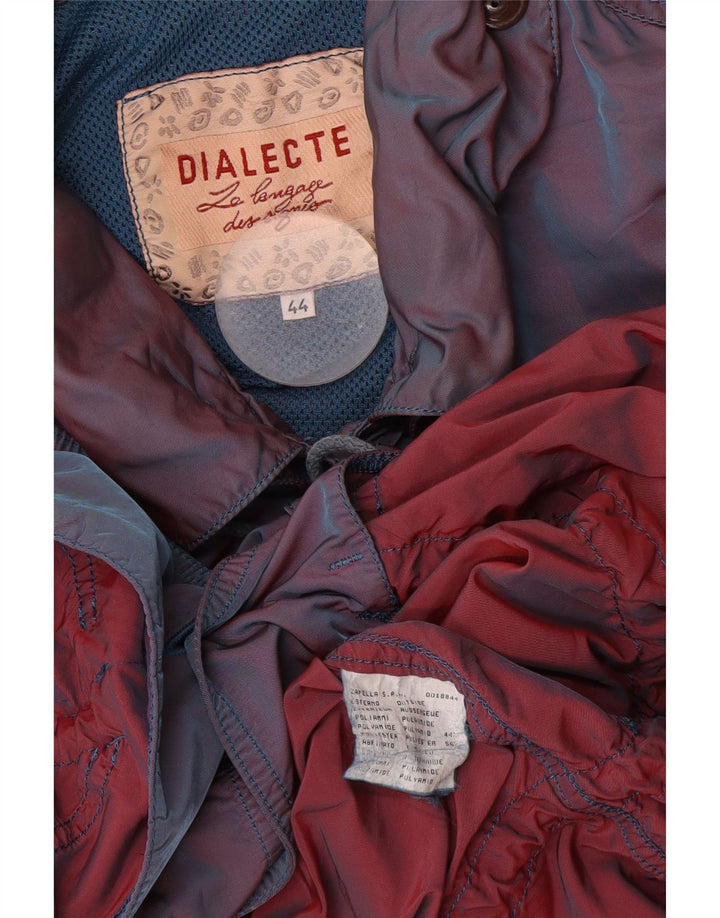 Винтажная женская куртка оверсайз IT 44, средний синий полиамид