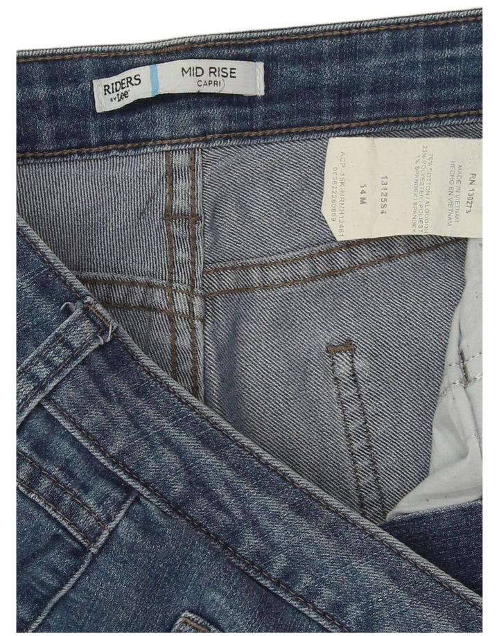 Женские капри Lee Riders со средней посадкой США 14, большие размеры W32 L18, синий хлопок