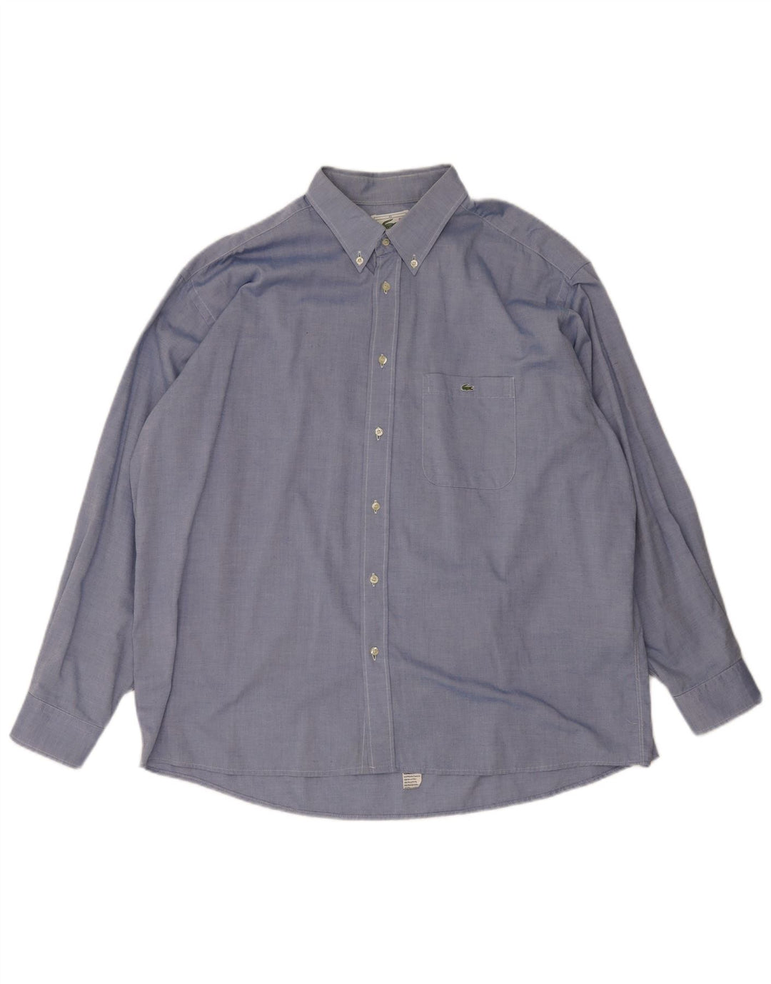 Мужская рубашка Lacoste, размер 45 XL, синяя, хлопок
