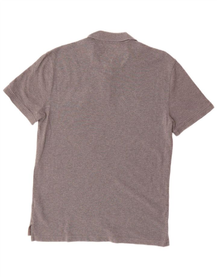TOMMY HILFIGER Mens Polo Shirt Large Grey Cotton