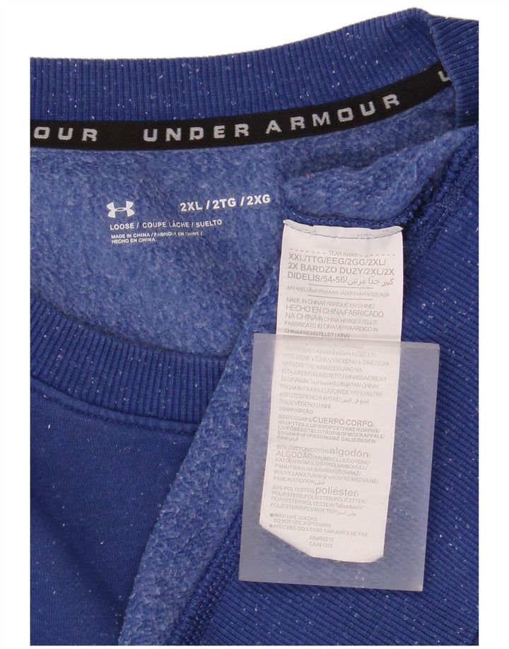 Мужской свитшот Under Armour 2XL, синий в крапинку, хлопок