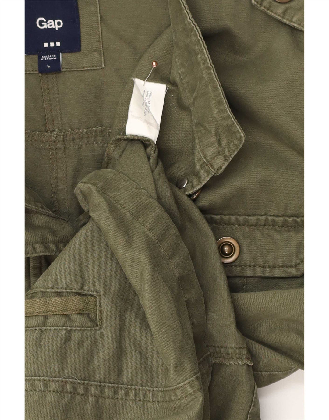 Женская куртка Gap в стиле милитари UK 14, средний цвет хаки, хлопок