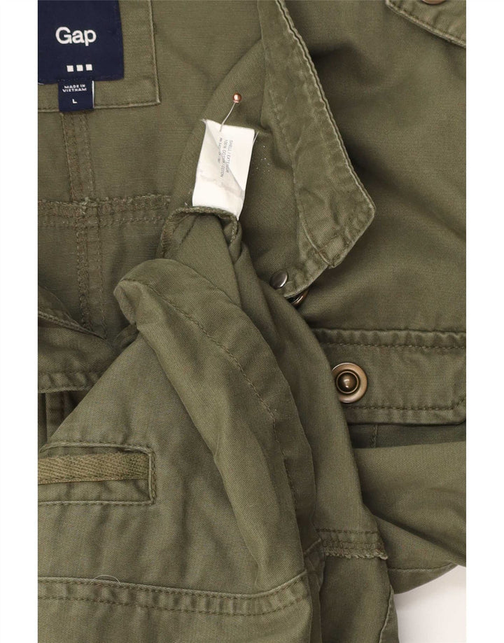 Женская куртка Gap в стиле милитари UK 14, средний цвет хаки, хлопок