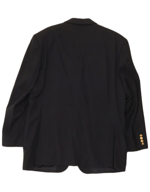 Мужской пиджак на 3 пуговицах Yves Saint Laurent UK 42 XL, темно-синий, новая шерсть