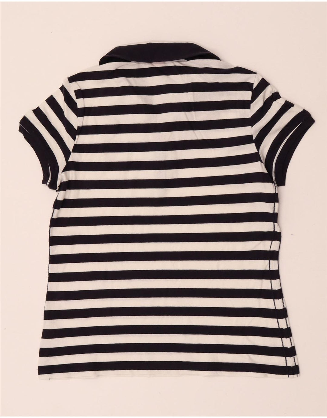 Женская рубашка-поло Puma UK 14, хлопковая, темно-синяя, средняя полоска